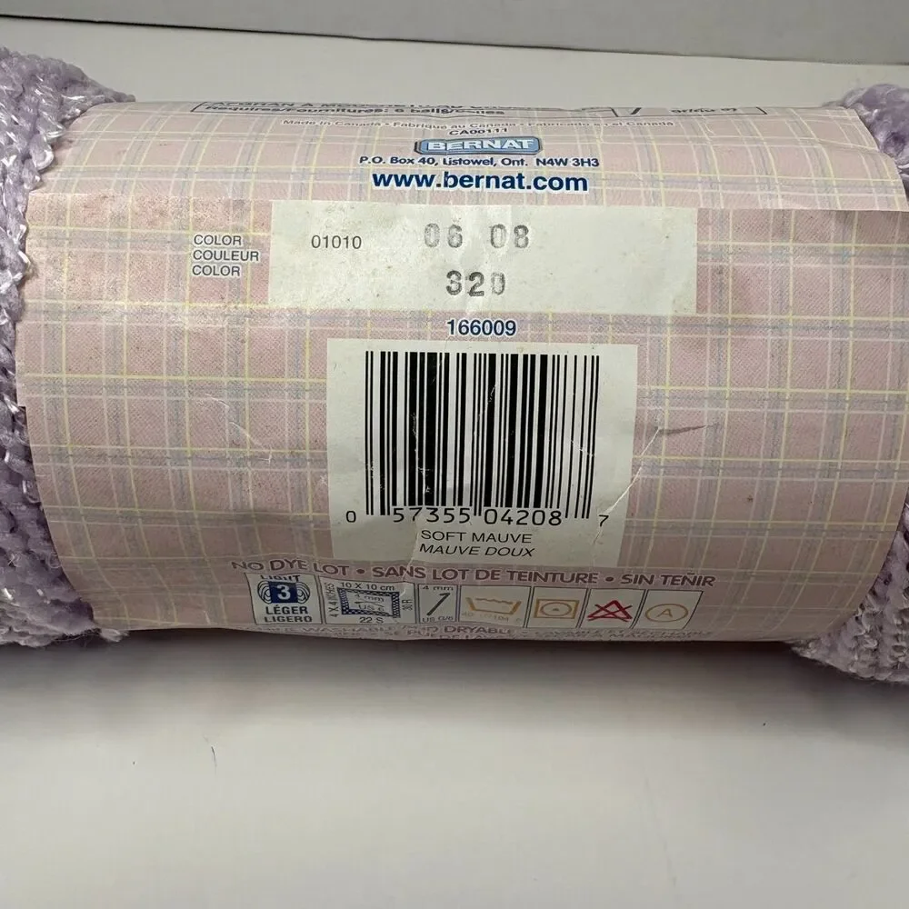 Bernat Baby Coordinates Yarn Soft Mauve Purple 431 yd/160 g/5.6 oz Sports Weight